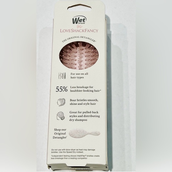 🎀Wet Brush X Love Shack Fancy Mini Smooth Styler Brush 🎀 Pink English Ivy - Picture 7 of 7